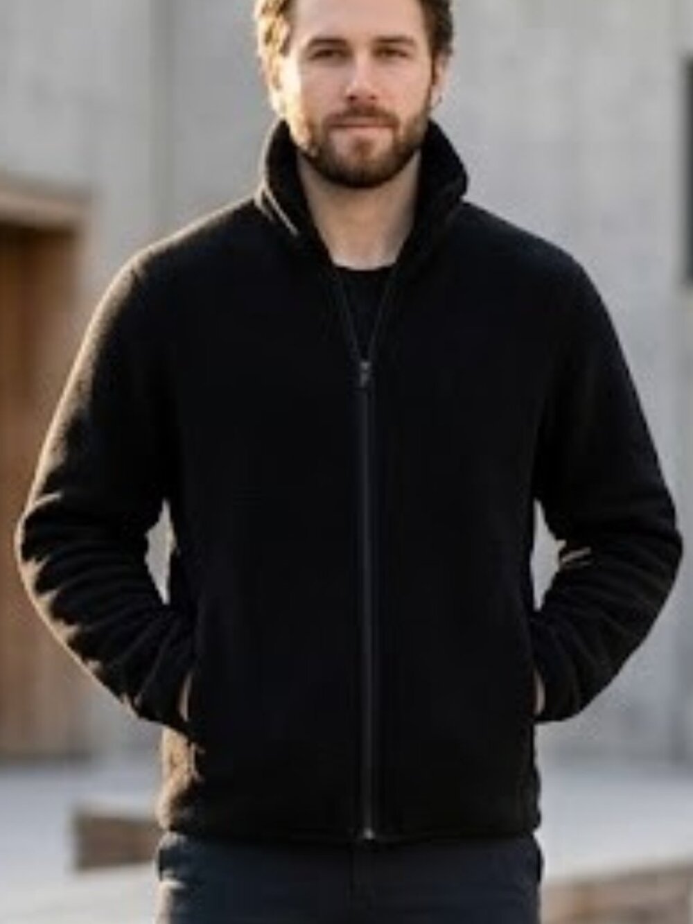 Uniqlo U Black Fleece Full Zip Jacket Mens Size L Christophe Lemaire Line